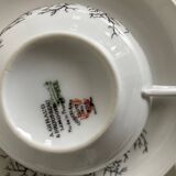 Françoise Adnet “Black Coral” 6-cup and saucer set – Pork