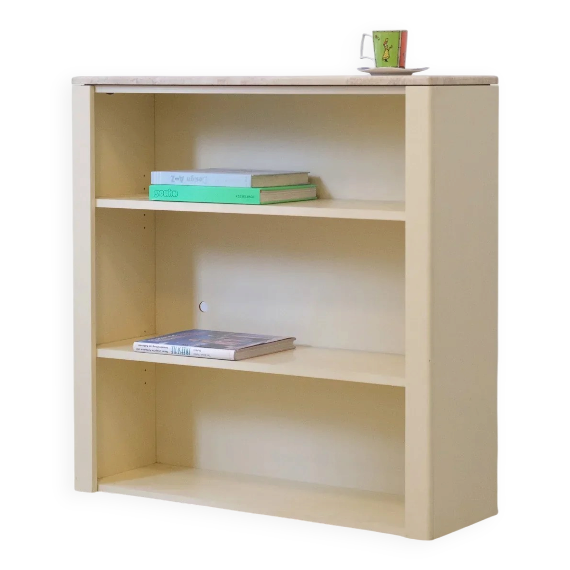 Shelf with travertine top by Lübke International, Germany.