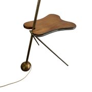 Lampadaire tripied vintage avec tablette