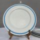 Set 12 plates checkered earthenware blue Lustucru diam25