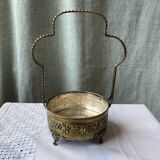 Vinaigriers ancien verre et métal ajouré