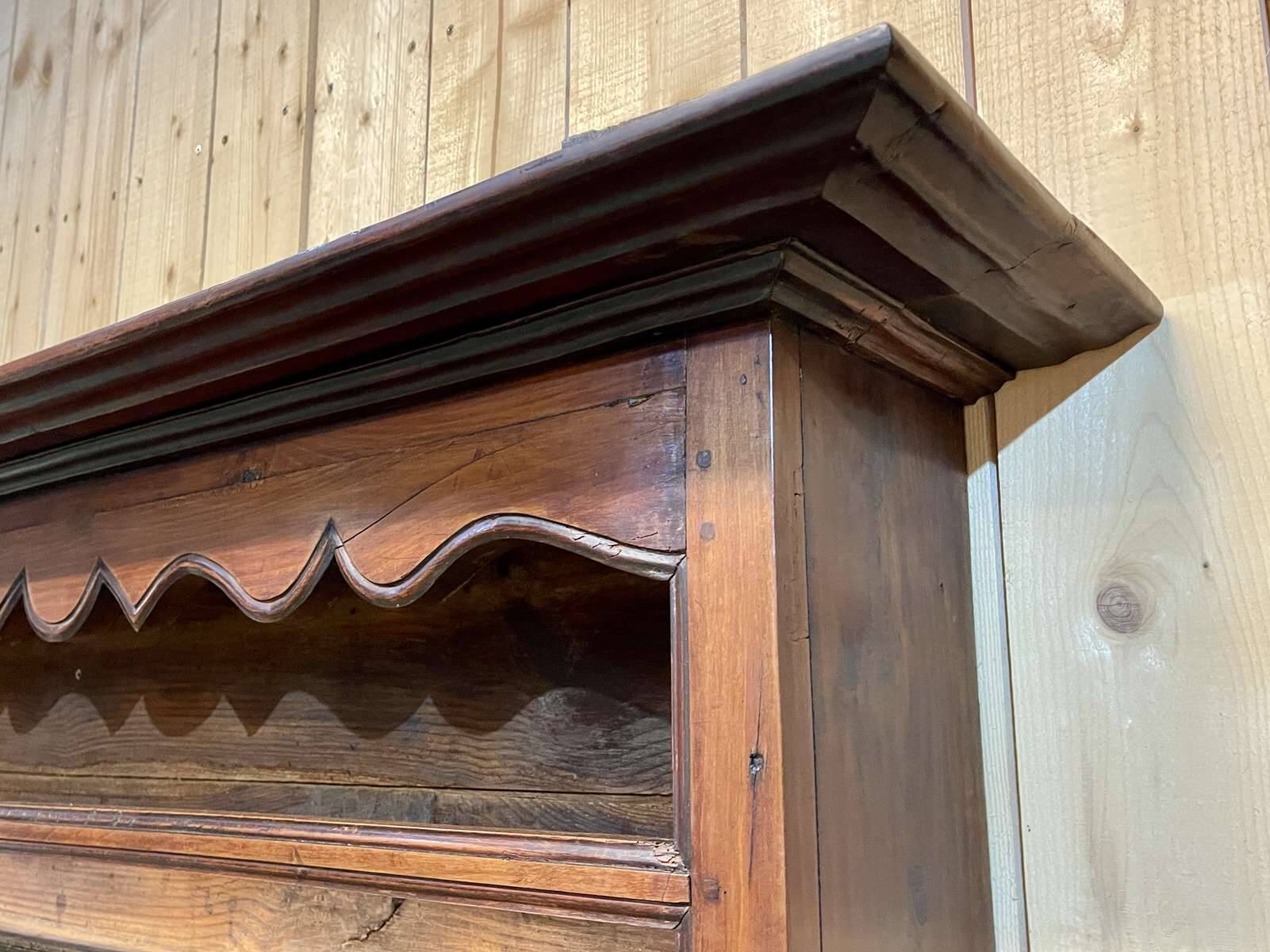 18th century dresser top in cherry and fir