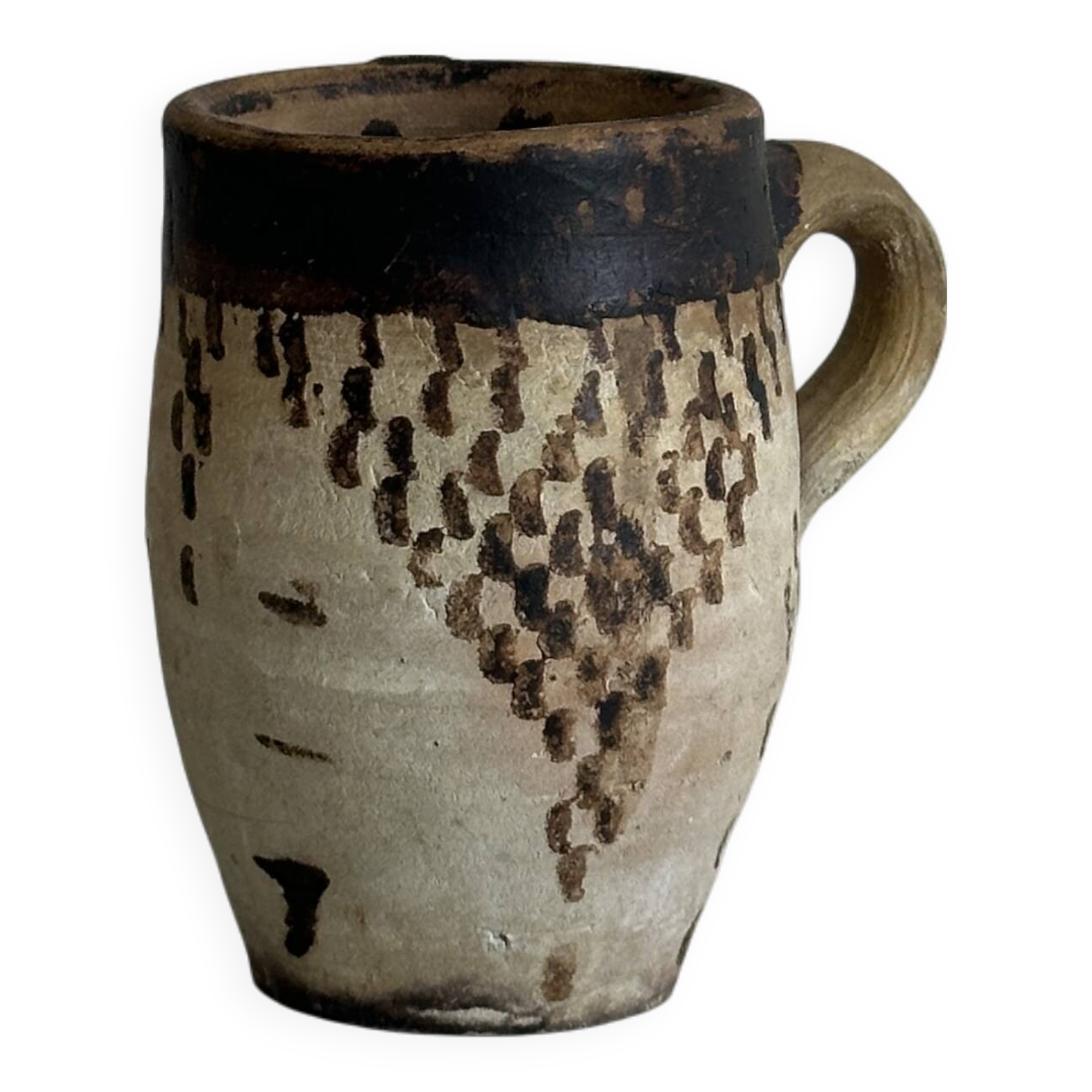 Small old terracotta cup