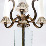 Floor lamp in bronze and crystal Sabino 1930