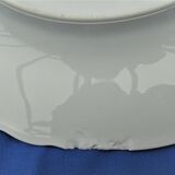 Set of 10 white Limoges flat plates