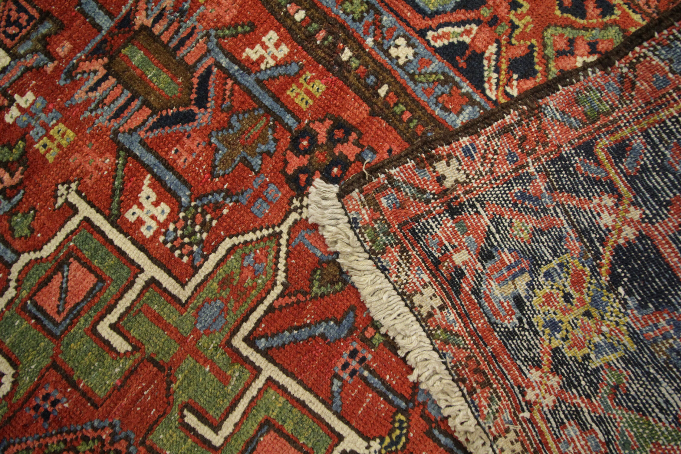 Antique Heriz Handmade Wool Persian Rug 1890- 145x195cm