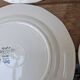 Set of 10 dessert plates with yellow border and floral decoration Sarreguemines