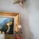 Heron or brass ibis on Plexiglas base