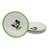 6 assiettes creuses Digoin Sarreguemines modèle « Rustique »