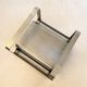 End of sofa, stainless steel magazine rack and mirror glass, France 70s