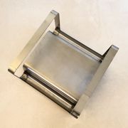 End of sofa, stainless steel magazine rack and mirror glass, France 70s