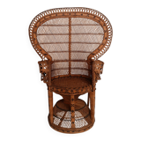 Fauteuil Emmanuelle rotin Kok Maison 1970
