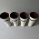 4 large ceramic glasses signed MBFA Pornic, 1960s