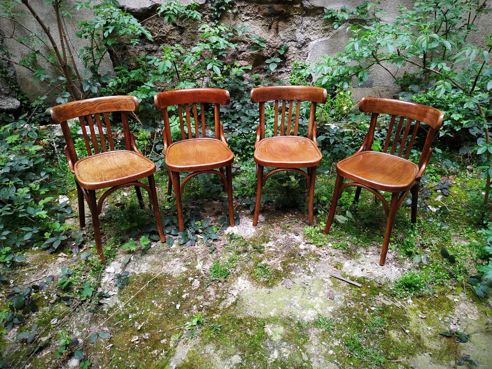 Series of four bistro chairs