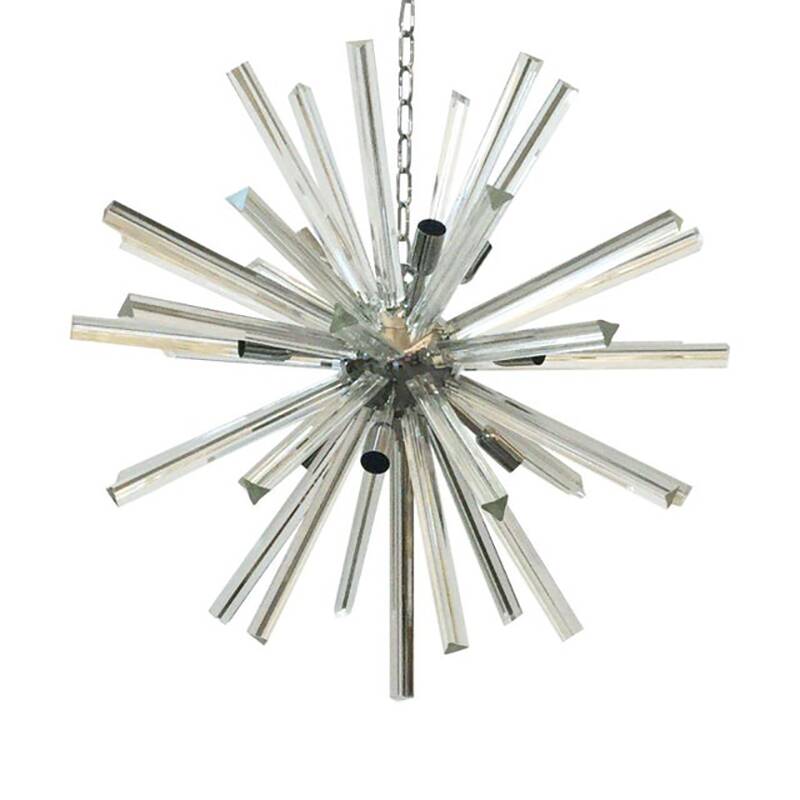 Sputnik Triedro Murano Glass Chandelier