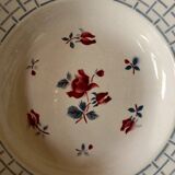 "Roseraie" soup plates from Digoin and Sarreguemines