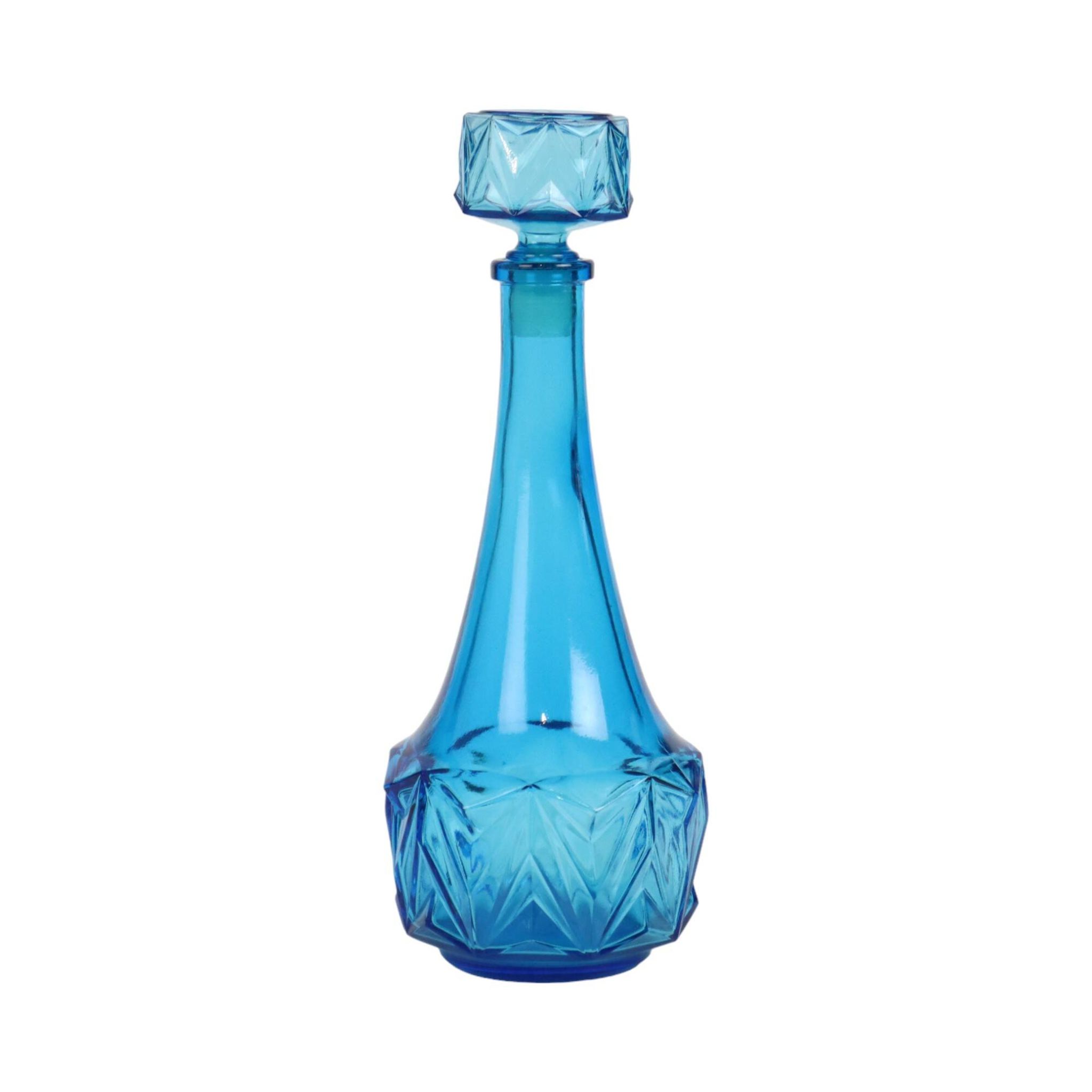 Vintage Cobalt Blue Carafe 0.5L Glass Made in Belgium