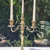 Bronze candlestick 3 branches 4 fires