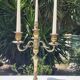 Bougeoir bronze 3 branches 4 feux