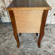 Antique Nightstand Louis XV Style Wood 2 Drawers Vintage #E294