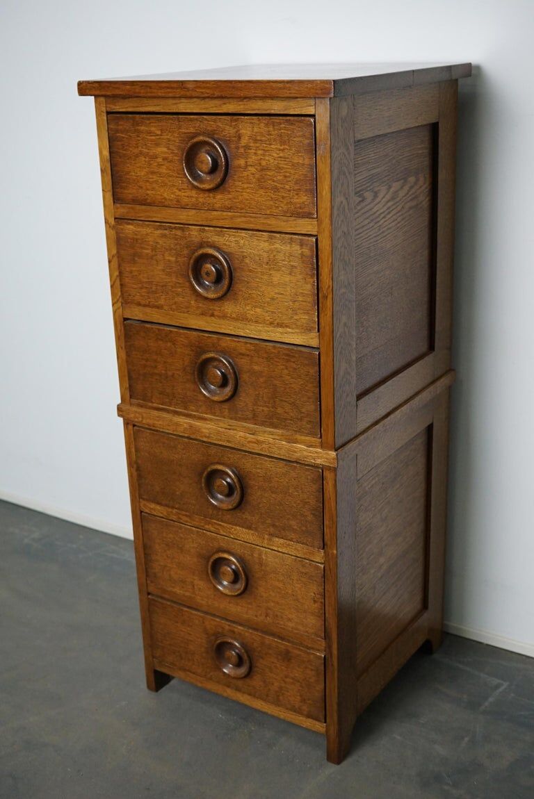 English oak apothecary cabinet 1930s
