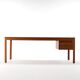 Scandinavian dining table in mahogany stamped Søborg Møbler, Christian Hvidt.