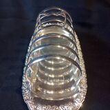 Silver metal toast holder