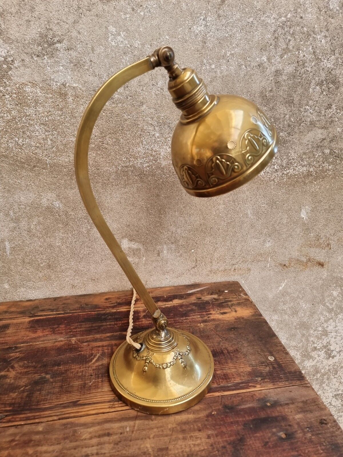 Antique table lamp copper desk lamp