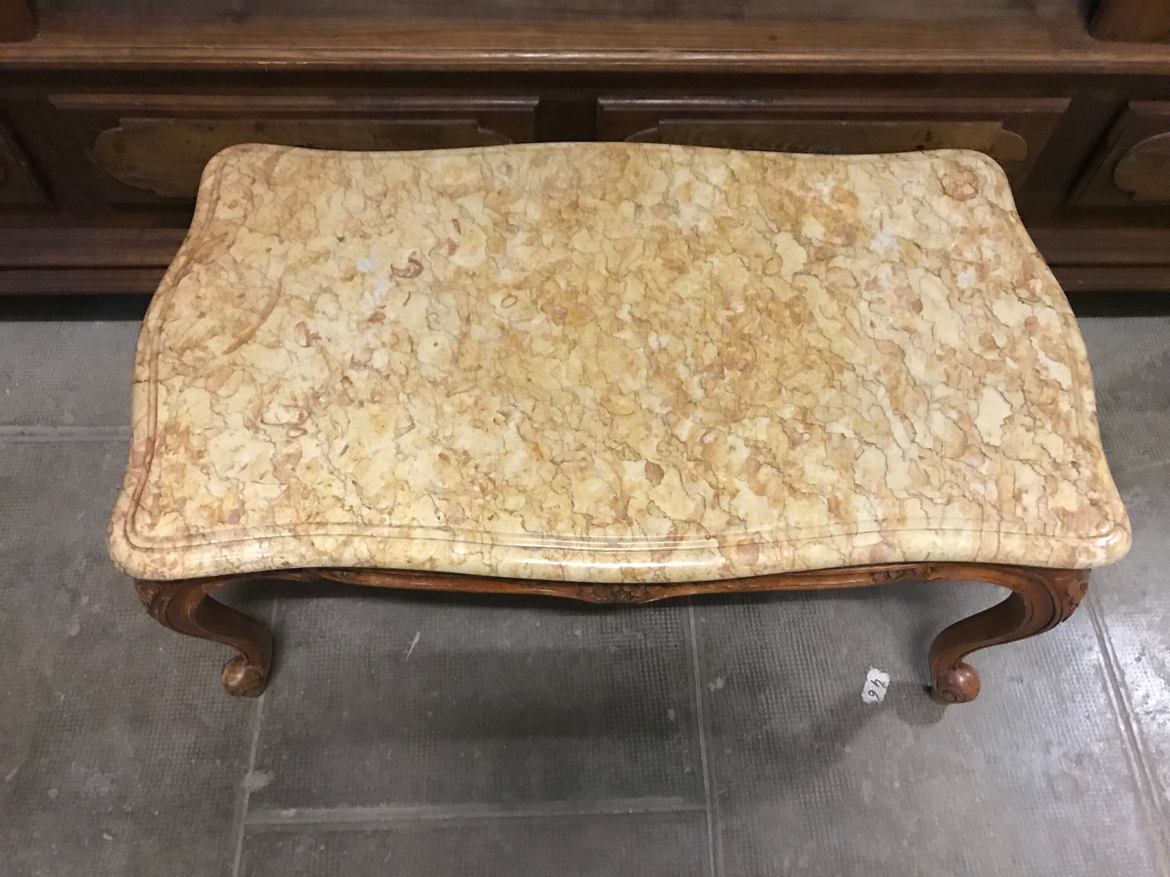 Louis XV marble coffee table