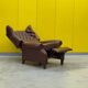 Brown leather Handmade Chesterfield Recliner Armchair