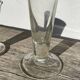 Large conical vase in clear designer glass.