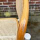 Chaise Cesca modèle b32 en blanc et bois par Marcel Breuer