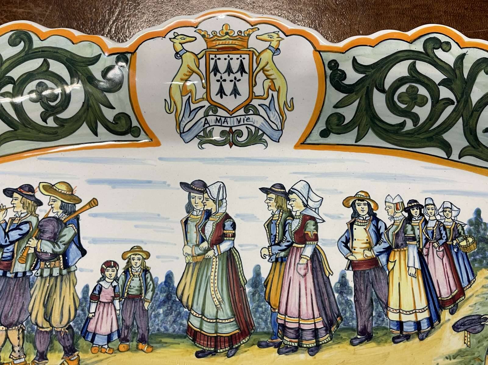 Quimper earthenware dish from the early 20th century