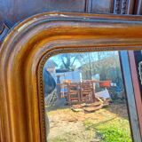 Napoleon III mirror in wood and gilded stucco