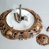Ceiling lamp in glass and bronze