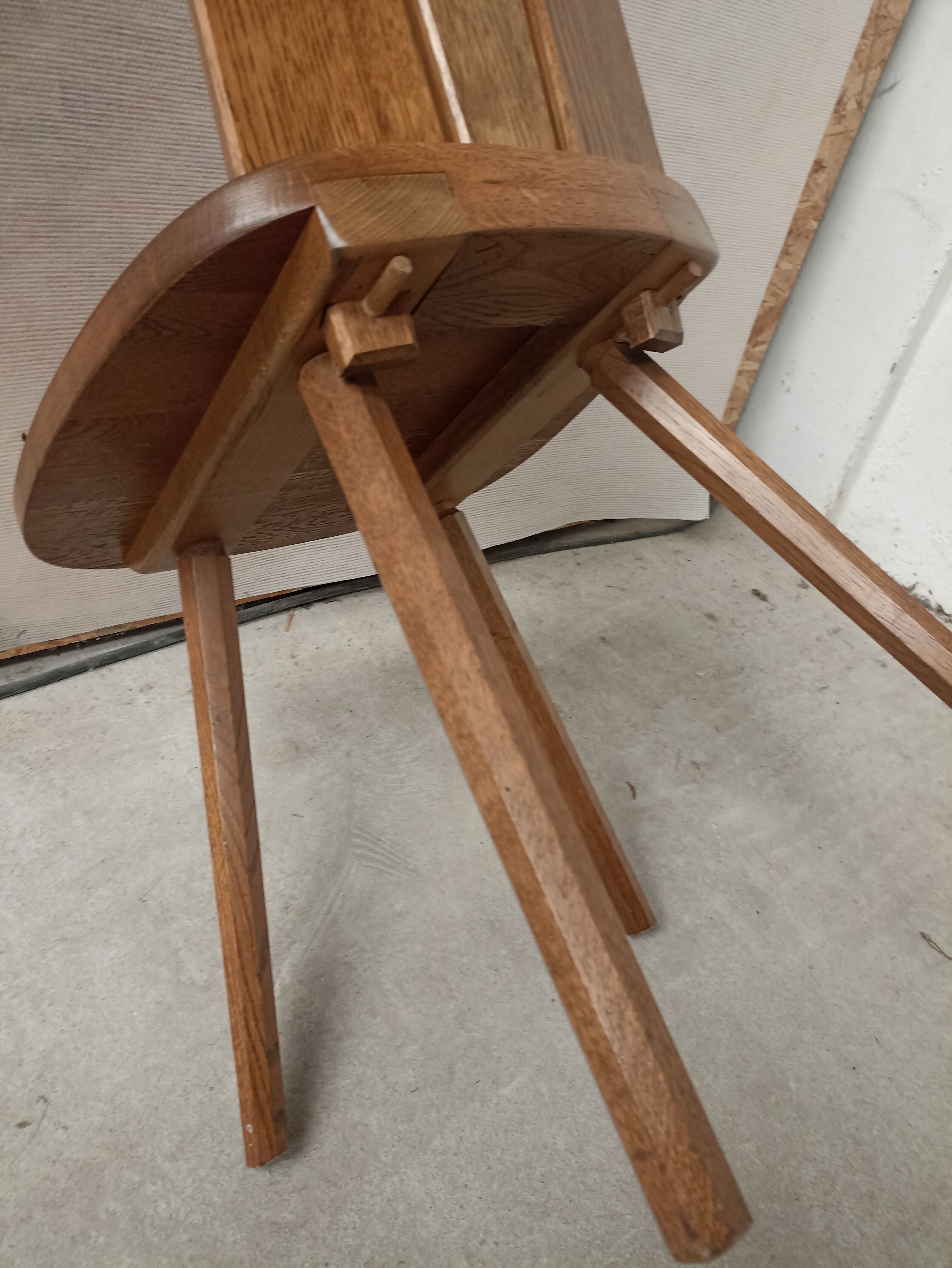 Set of 4 brutalist chairs style Franciszek Aplewicz