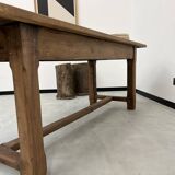 1950s farmhouse table in oak and walnut