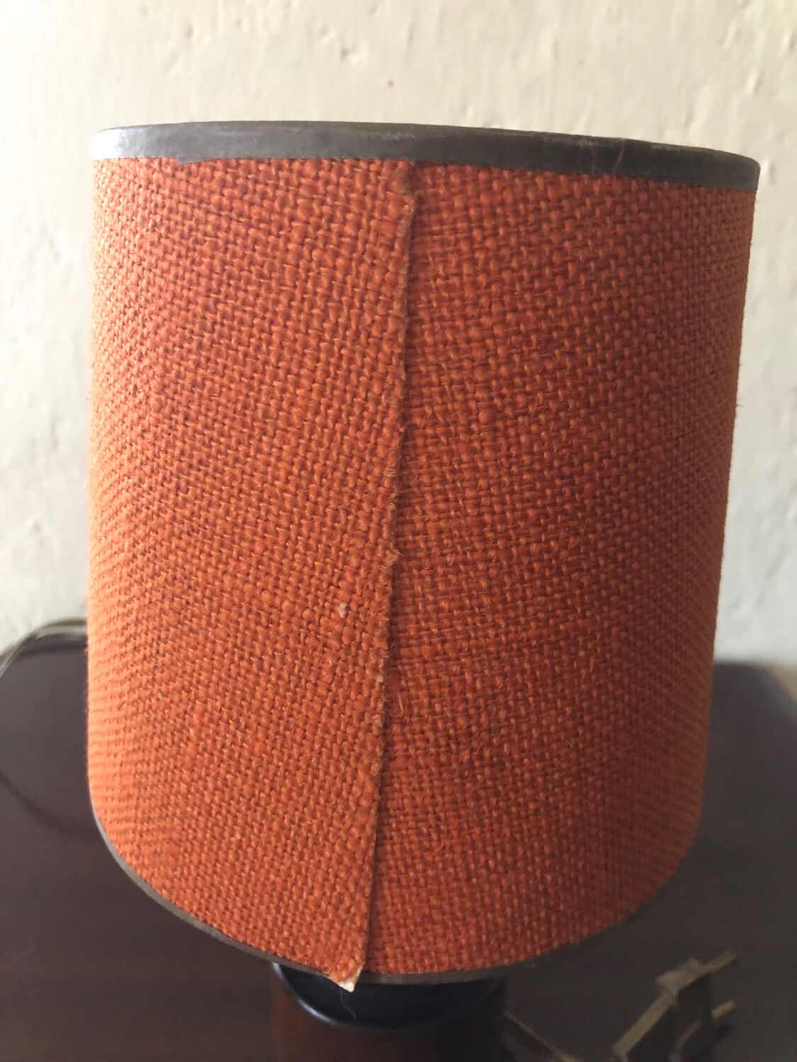 Table lamp wood and jute