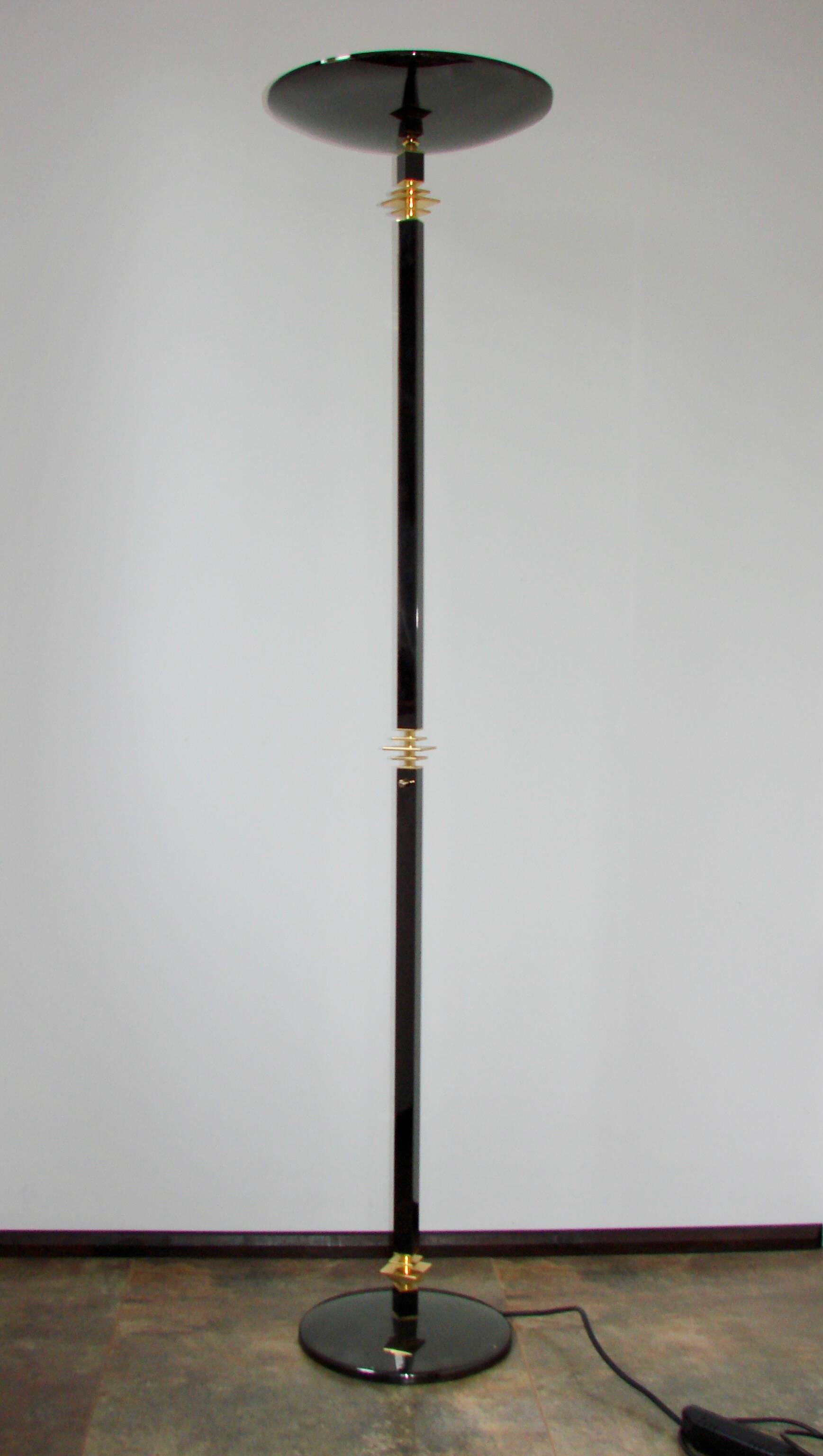 Modern floor lamp, 1980s, brass and metal – vintage