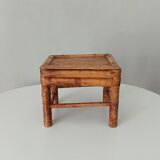 Antique burnt bamboo stool