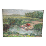 The washerwoman signed
