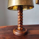Vintage wooden lamp 1950/60 brutalist design