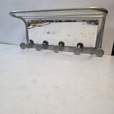 Antique aluminum coat rack with 5 hooks