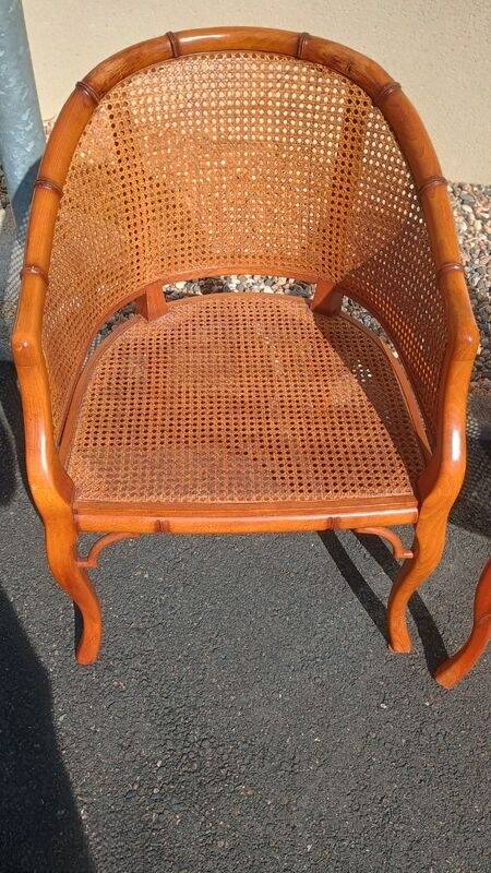 Pair of Caned Armchairs Retro – Bamboo Style / Vintage Chic retro signed Grange