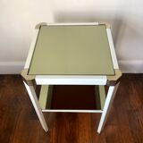 Side table green mirror trays