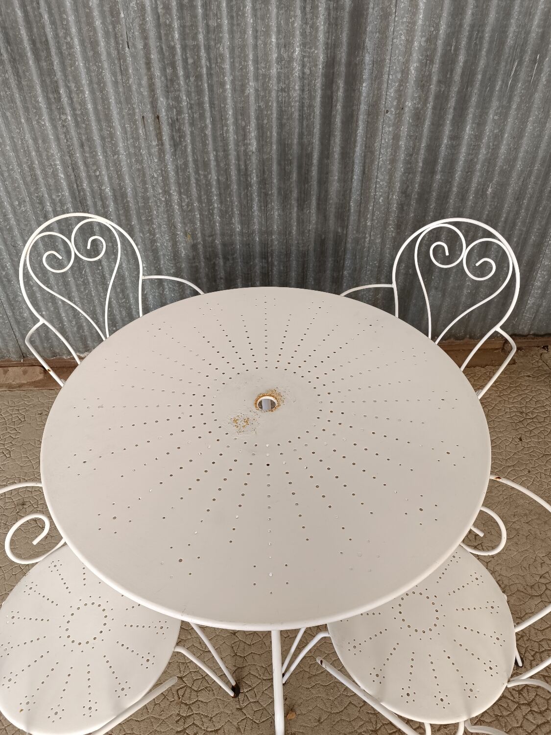 Wrought iron garden furniture