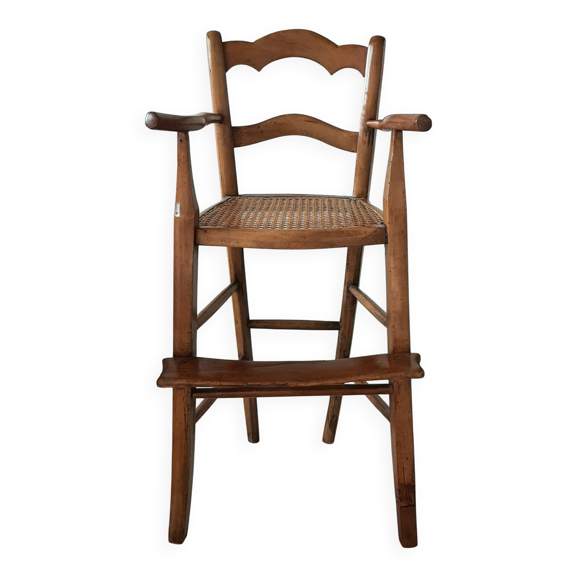Chaise haute enfant vintage bois