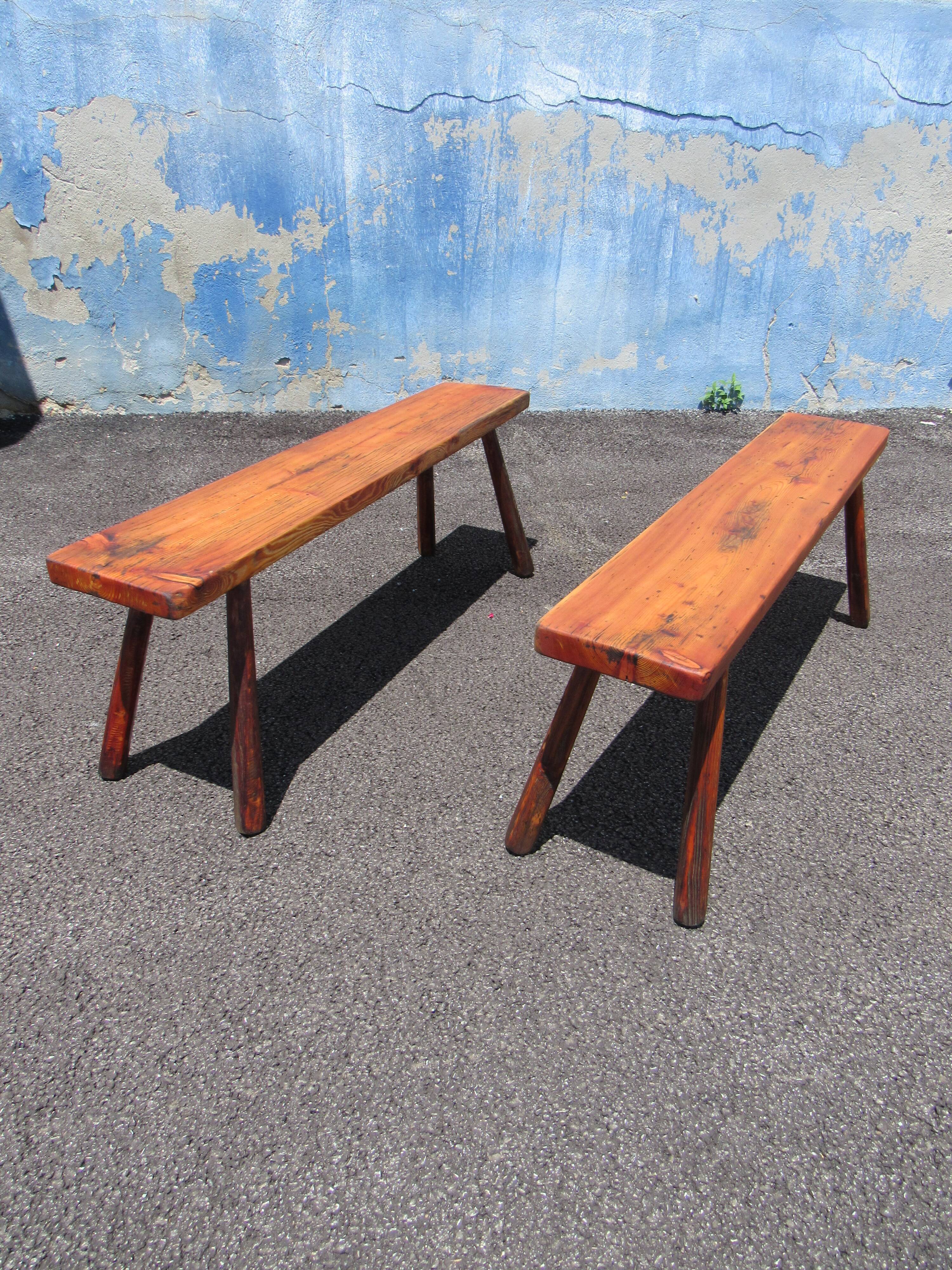 2 Wooden benches