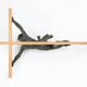 Antique Realistic Wooden Crucifix, France, 1850
