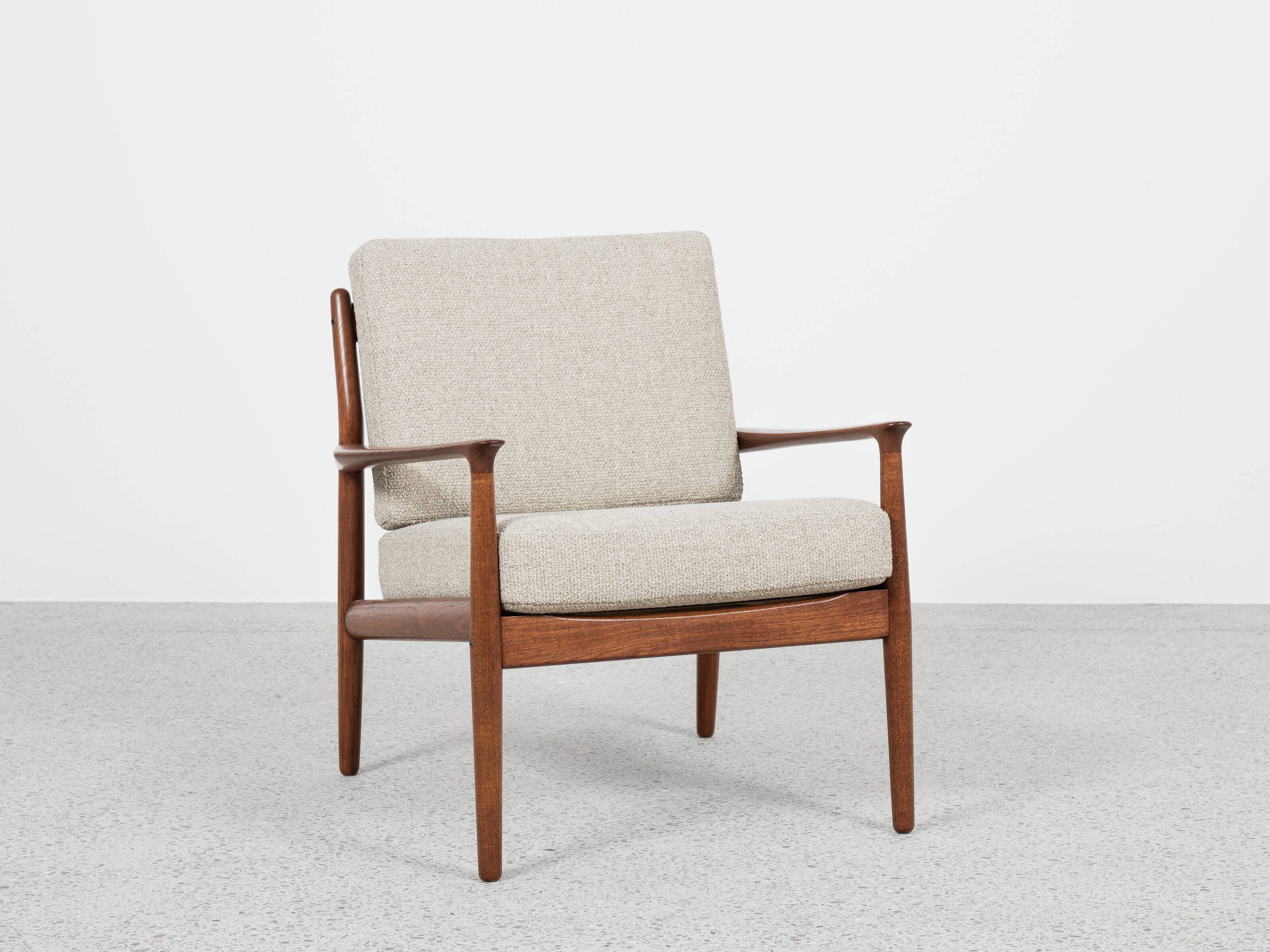 Midcentury Danish easy chair in teak by Svend Aage Eriksen for Glostrup 196
